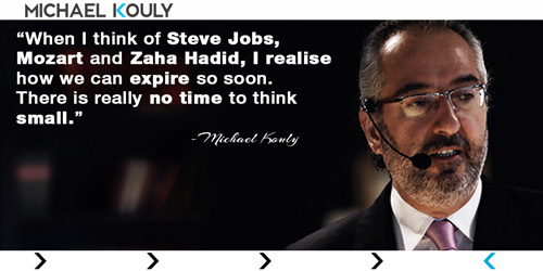 Michaelkouly quotes leadership steve jobs mozart zaha hadid expire think small